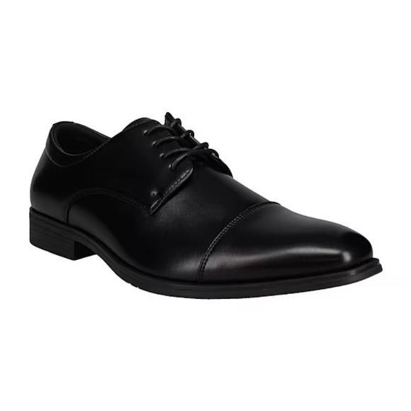 Van Heusen Other - Van Heusen Turk Mens Black Oxford Cap Toe Dress Shoes Size 9 NWT